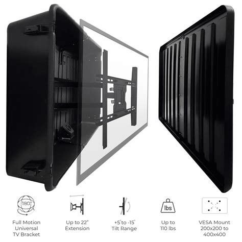 metal 55 inch tv enclosure|tv shield 55 60.